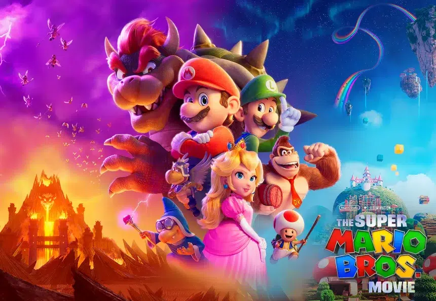 Affiche de Super Mario Bros le Film, en salle de mercredi 05 avril 2023