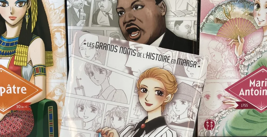 La collection "Les grands noms de l'histoire en manga" des éditions nobi nobi, des biographies historiques de personnages célèbres